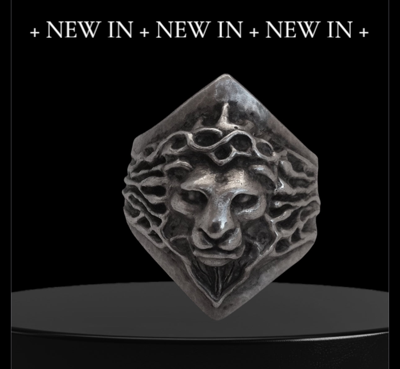 Sterling Silver Lion Head Ring