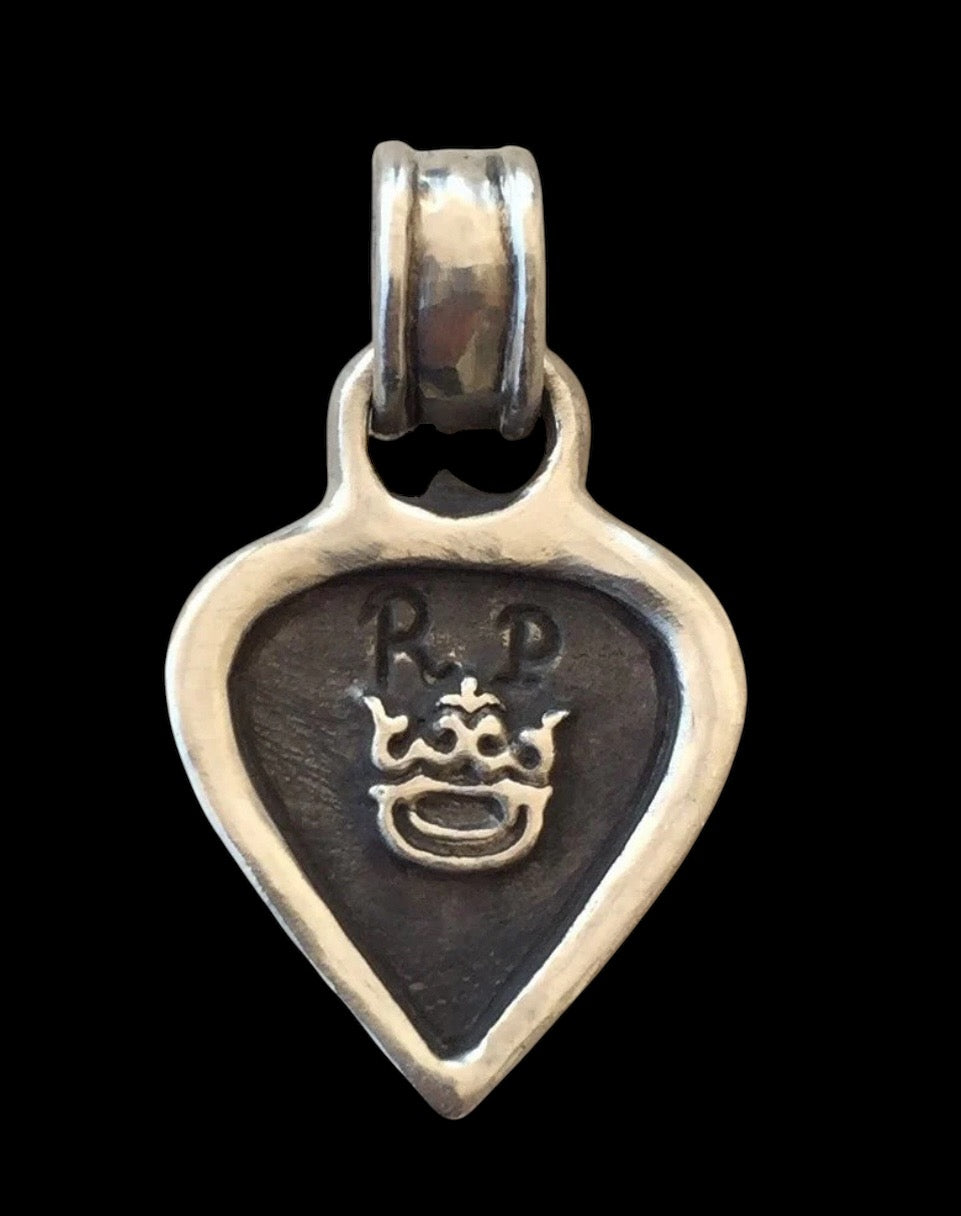 Necklace - Silver Guitar Pick & Skull KC