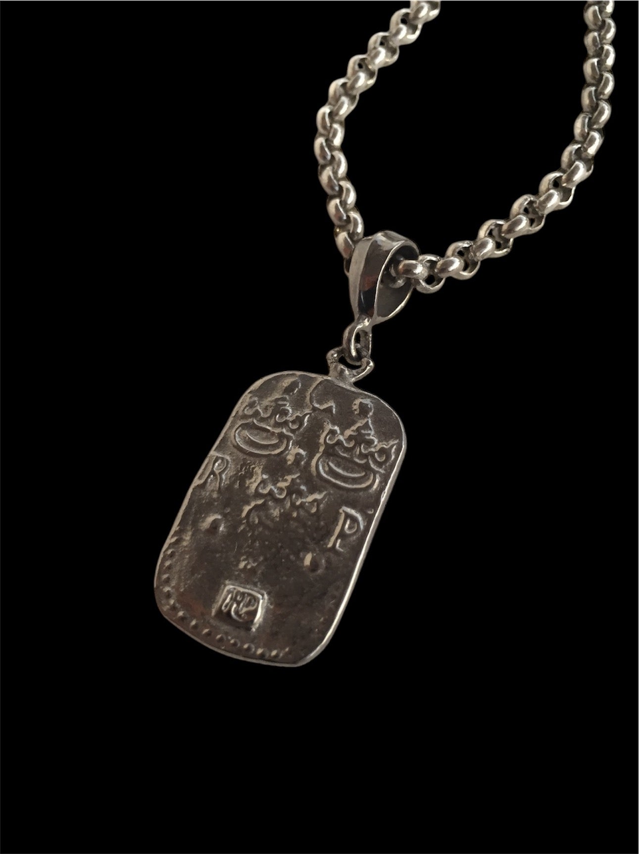 Necklace - Dog Tag with FDL Diamond & Ruby Cross
