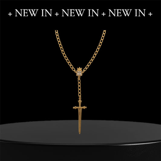 Necklace - Sword with Crowned Frame