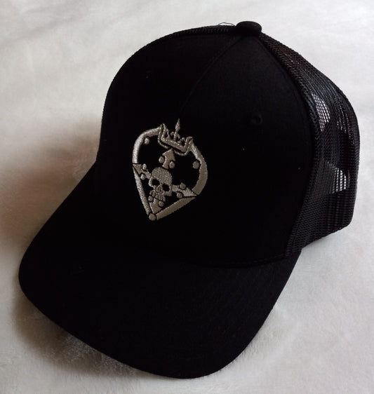 Baseball Cap with Guitar Pick & Skull