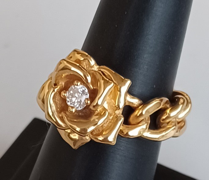 Ring - Rose & Diamond