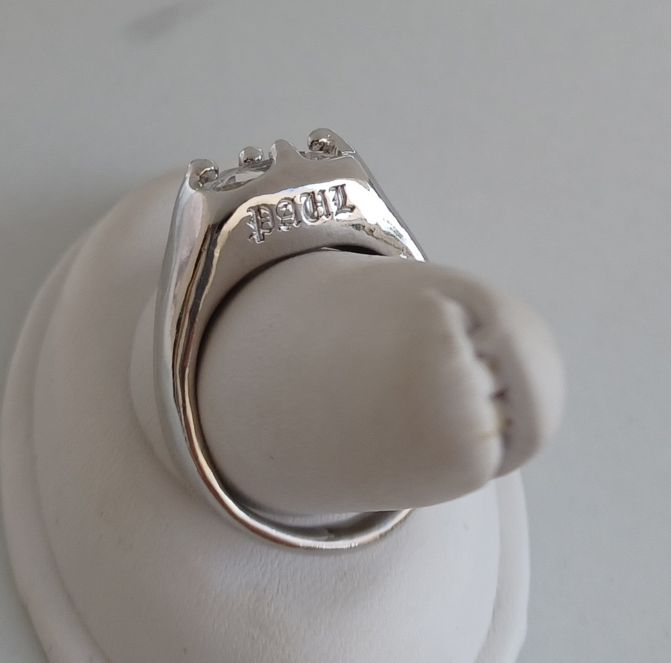 Ring - Signet Diamond Cut CZ