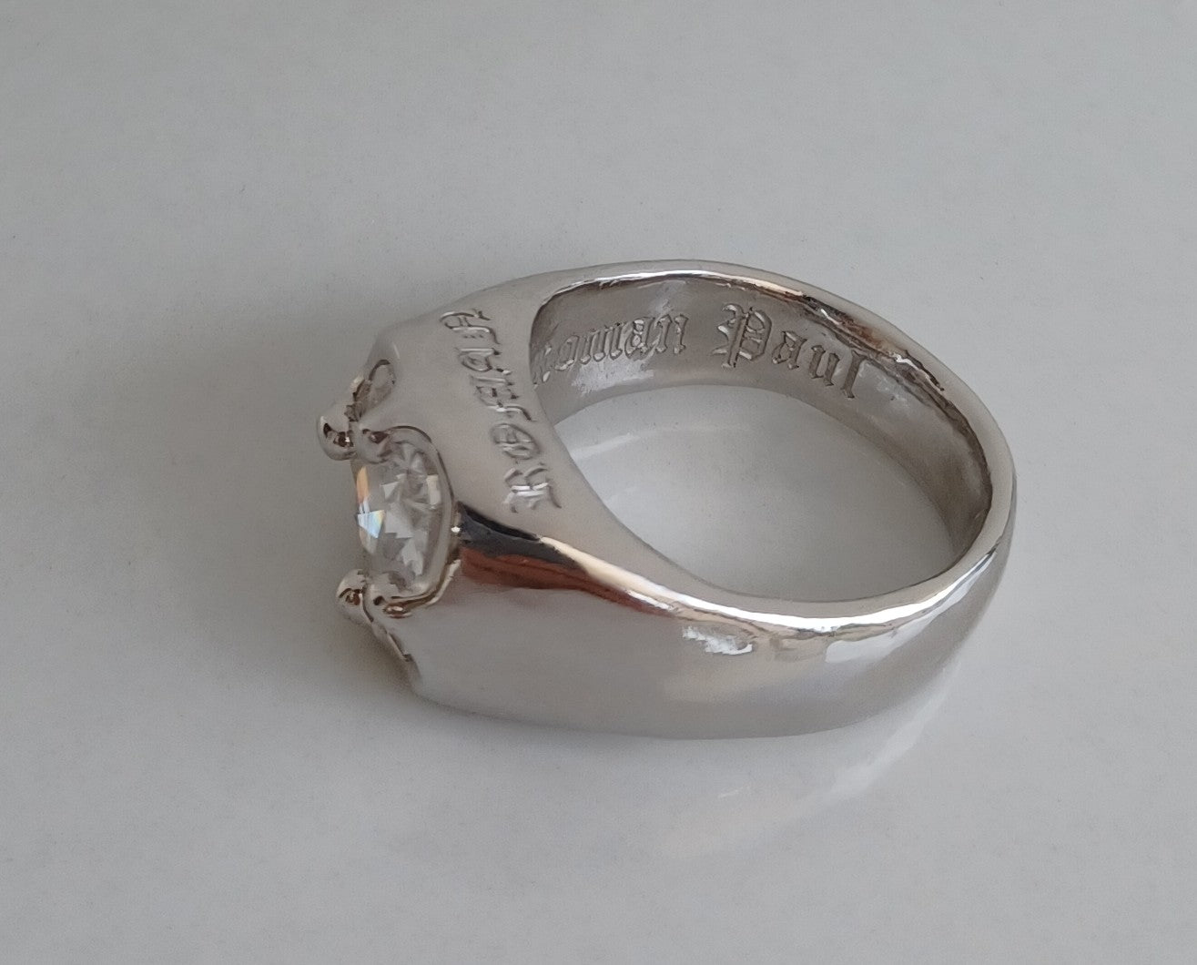 Ring - Signet Diamond Cut CZ