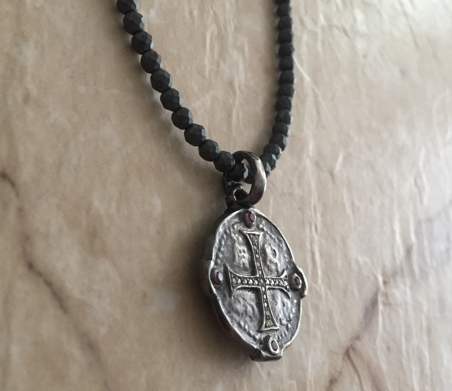 Diamond Cross Medallion & Rubies by RP