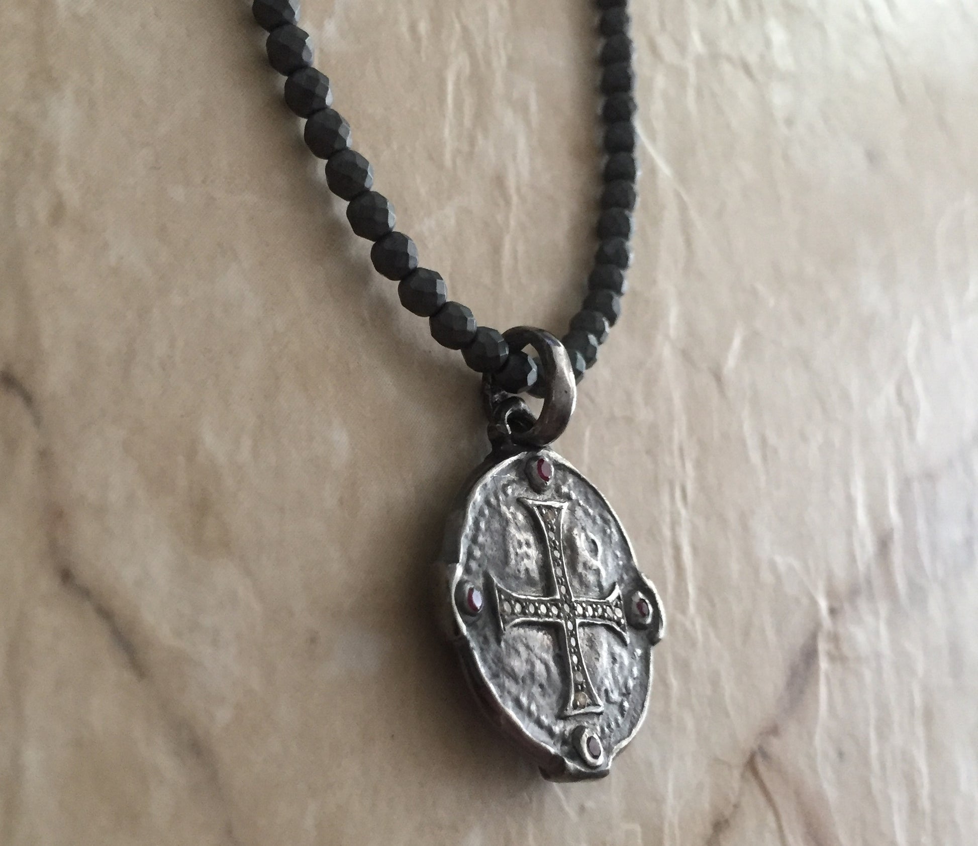 Diamond Cross Medallion & Rubies by RP