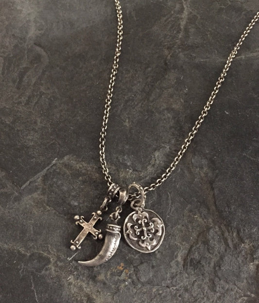 Necklace - Triple Charm by Roman Paul