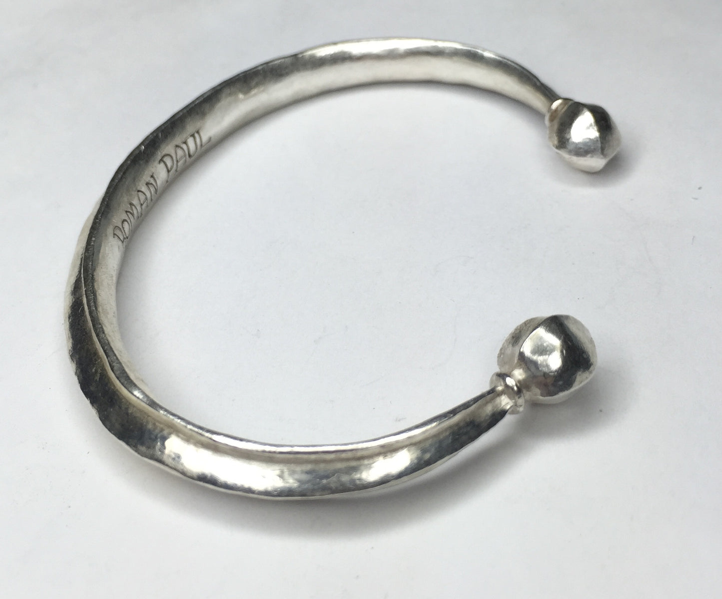 Sterling Silver Cuff Bracelet Ancient Rome Style