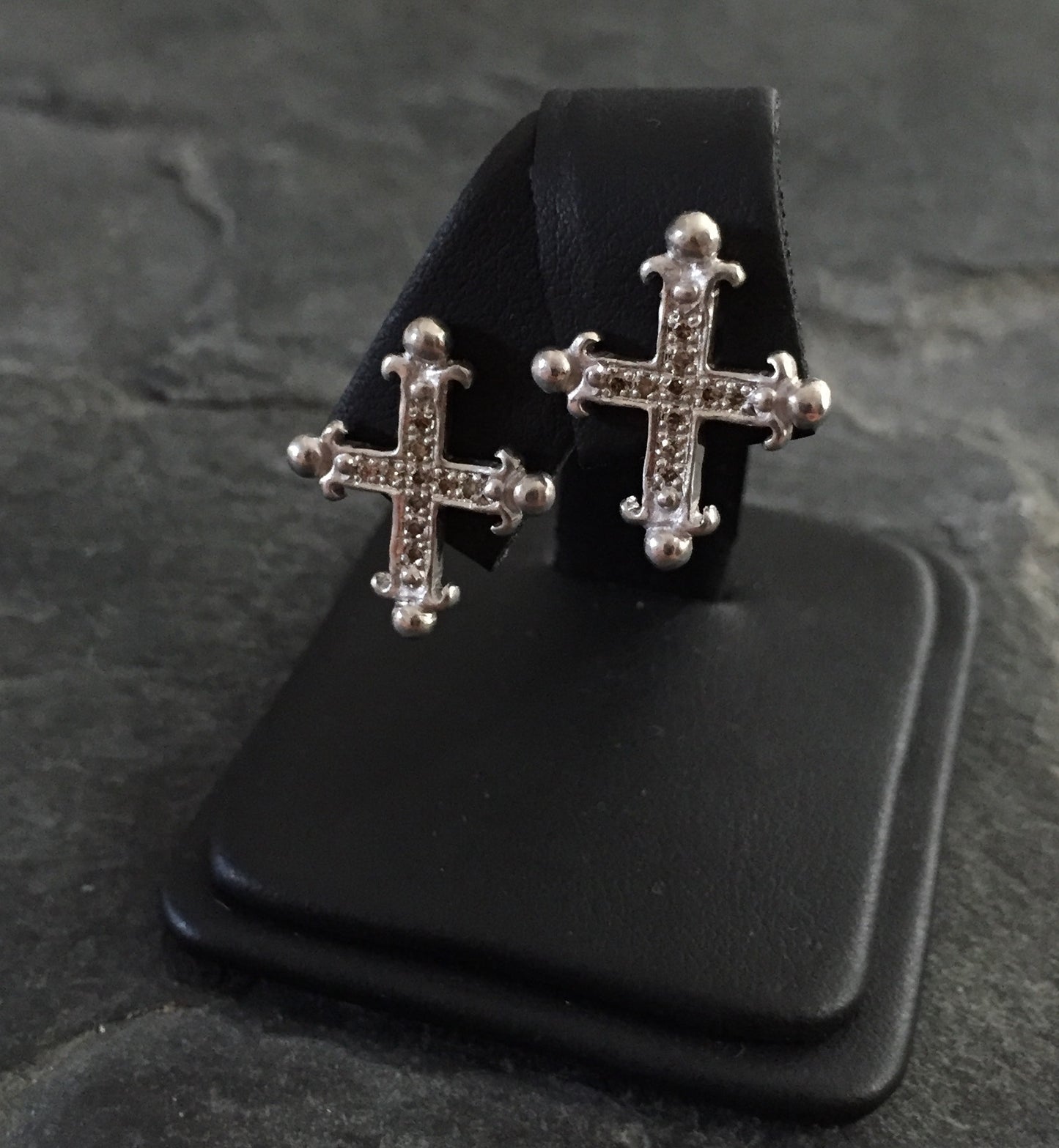 Earrings - Diamond Cross