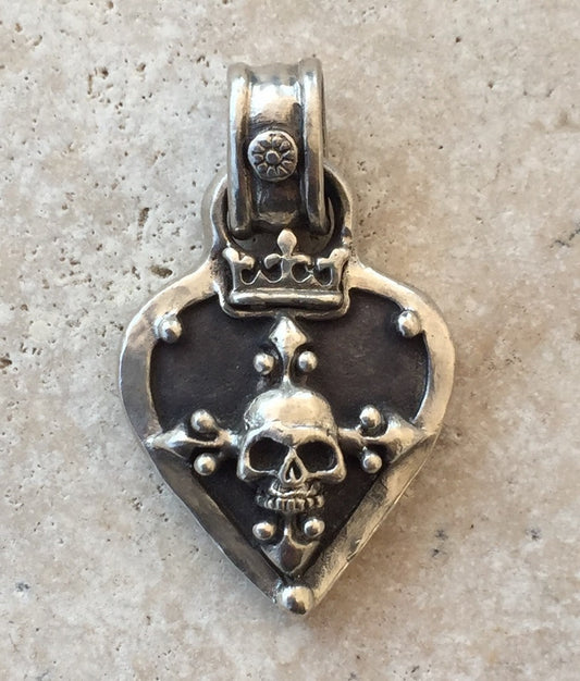 Sterling Silver Skull Guitar Pick by Roman Paul