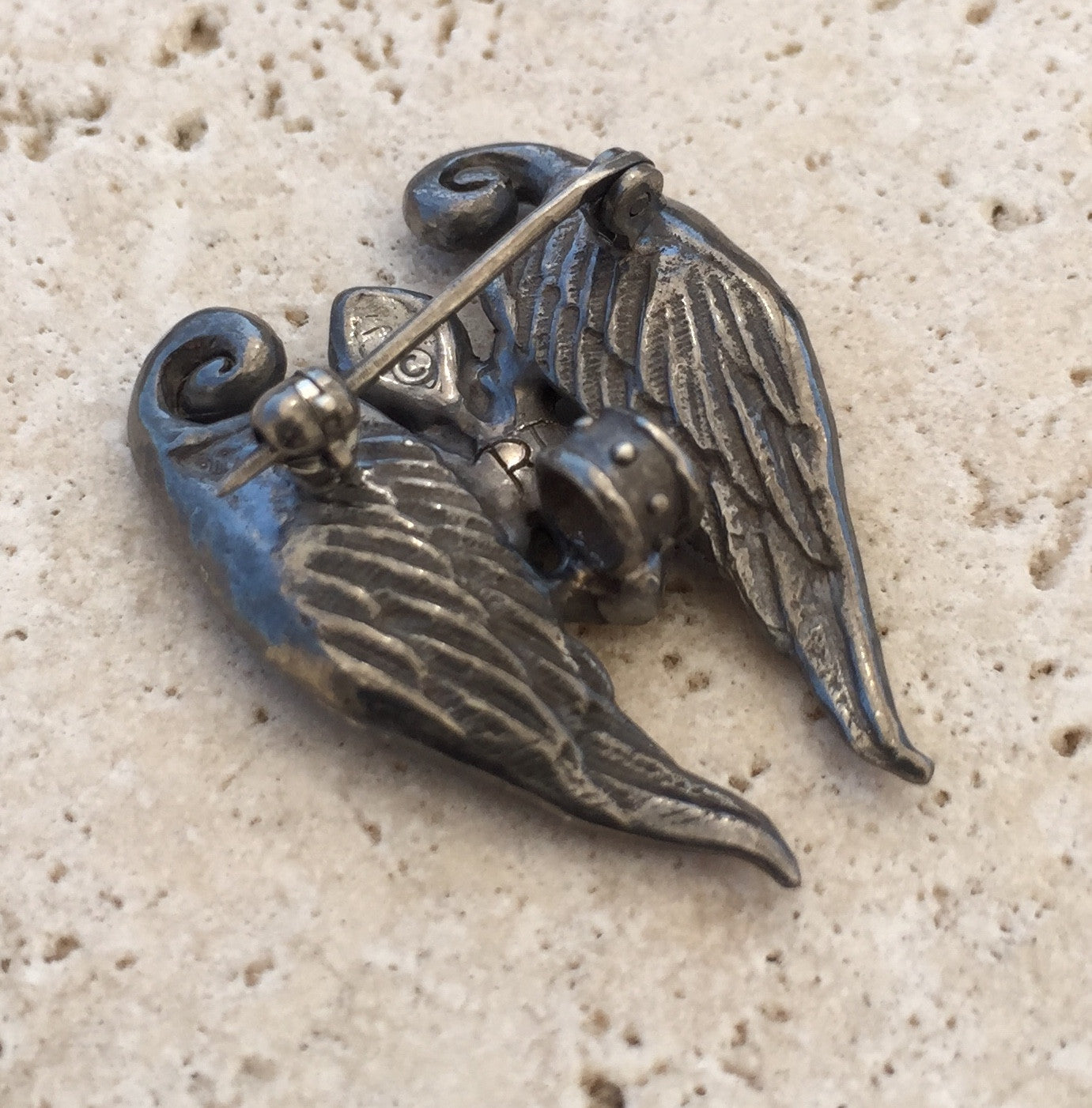 Brooch - Fleur De Lis Sterling Silver Diamonds