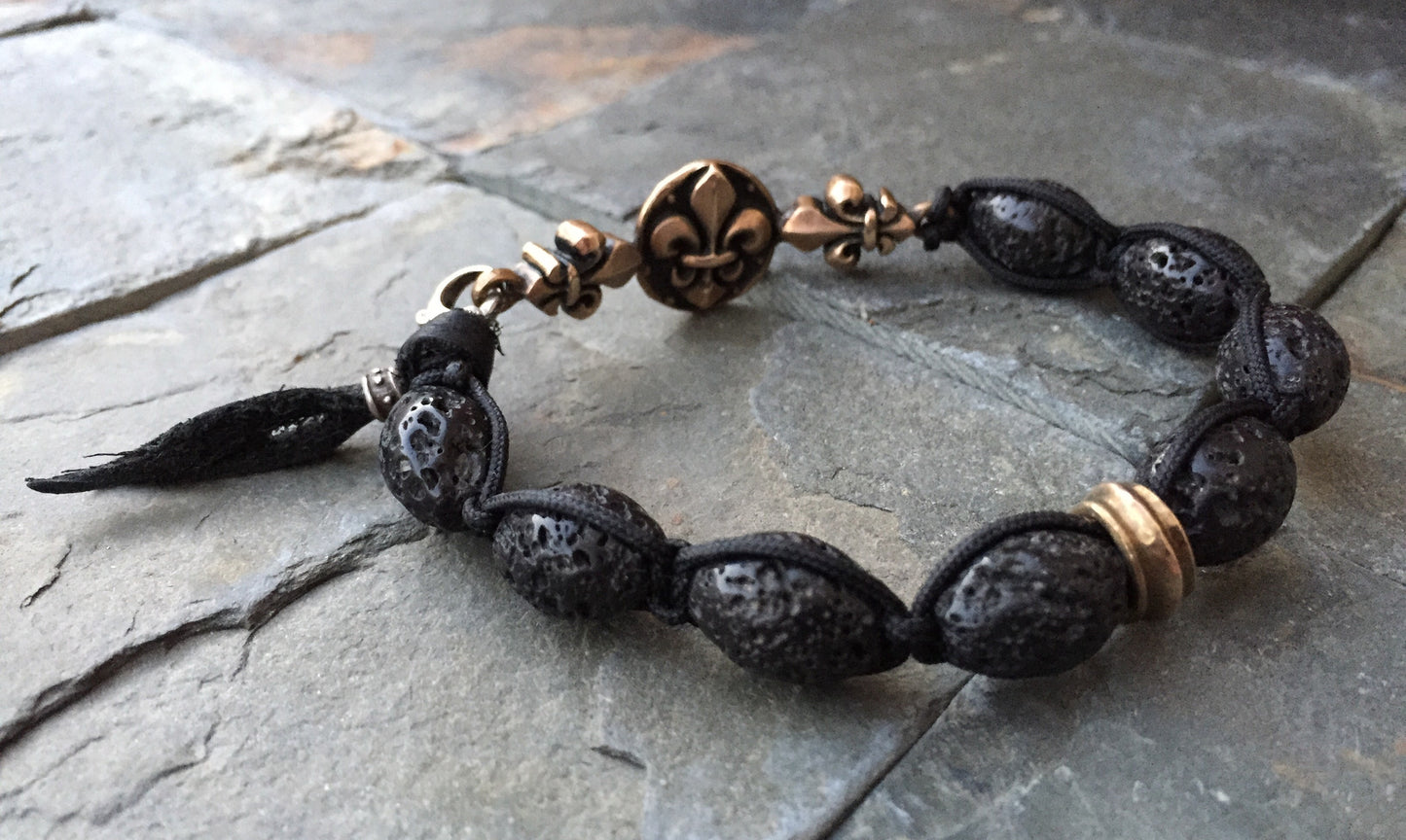 Bracelet - Bronze Knight Helmet Designer Art