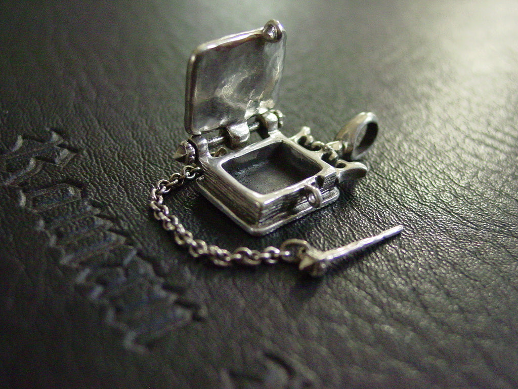 Sterling Silver Crowned Locket with Knight Helmet Profile