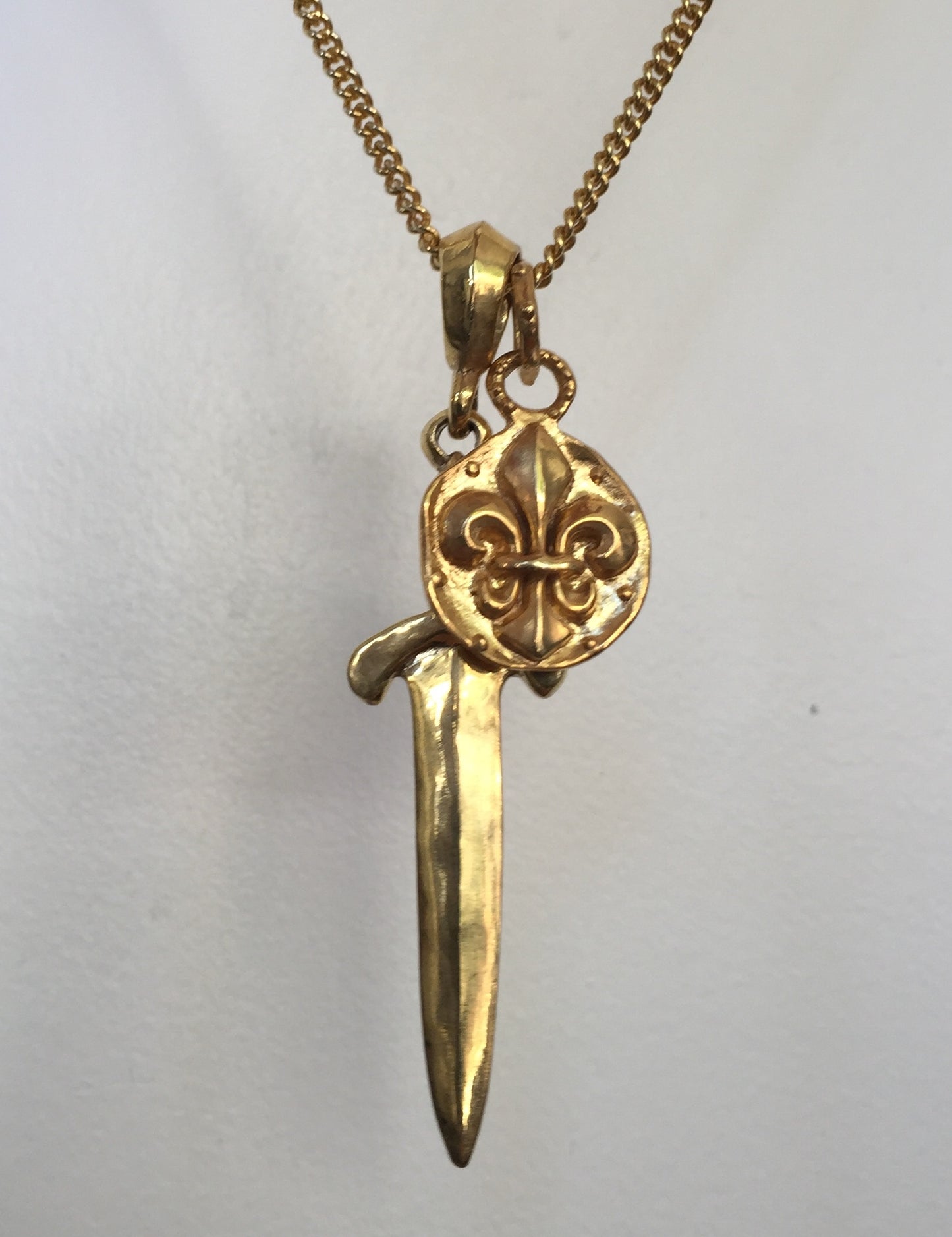 Necklace - Sword with Knight Medallion