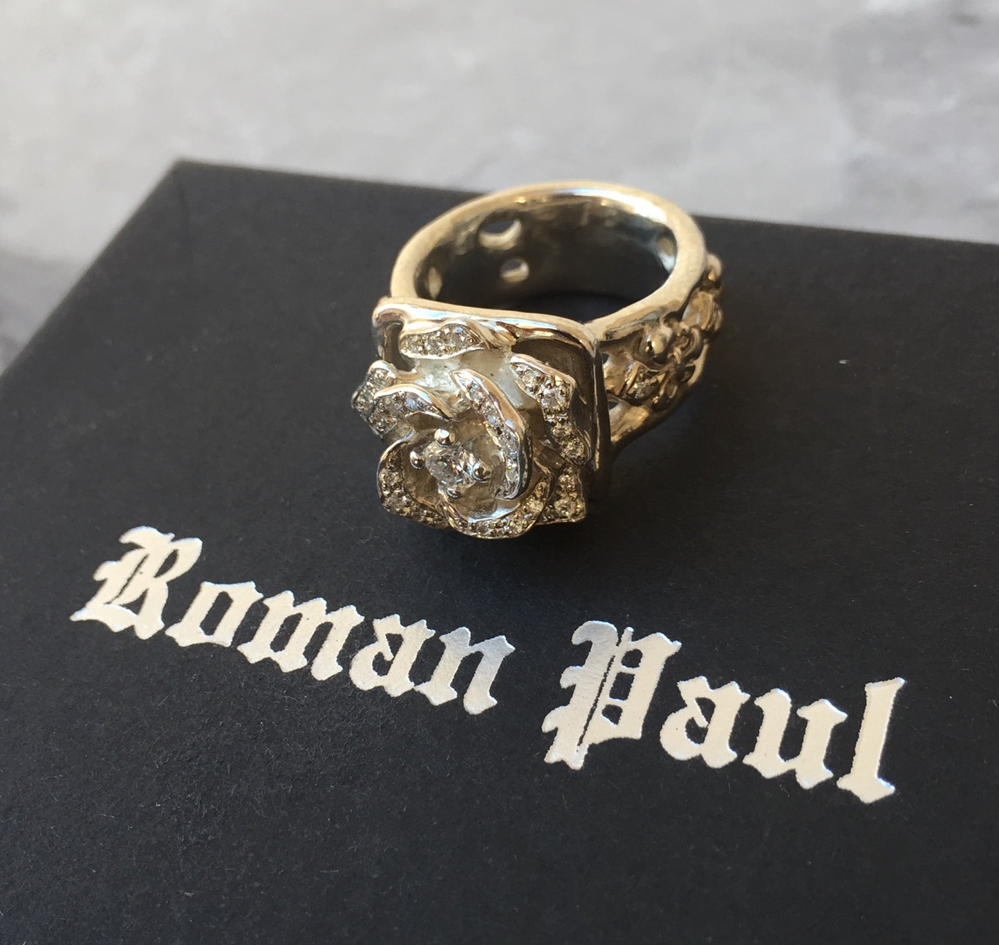 Ring - Diamond White Rose