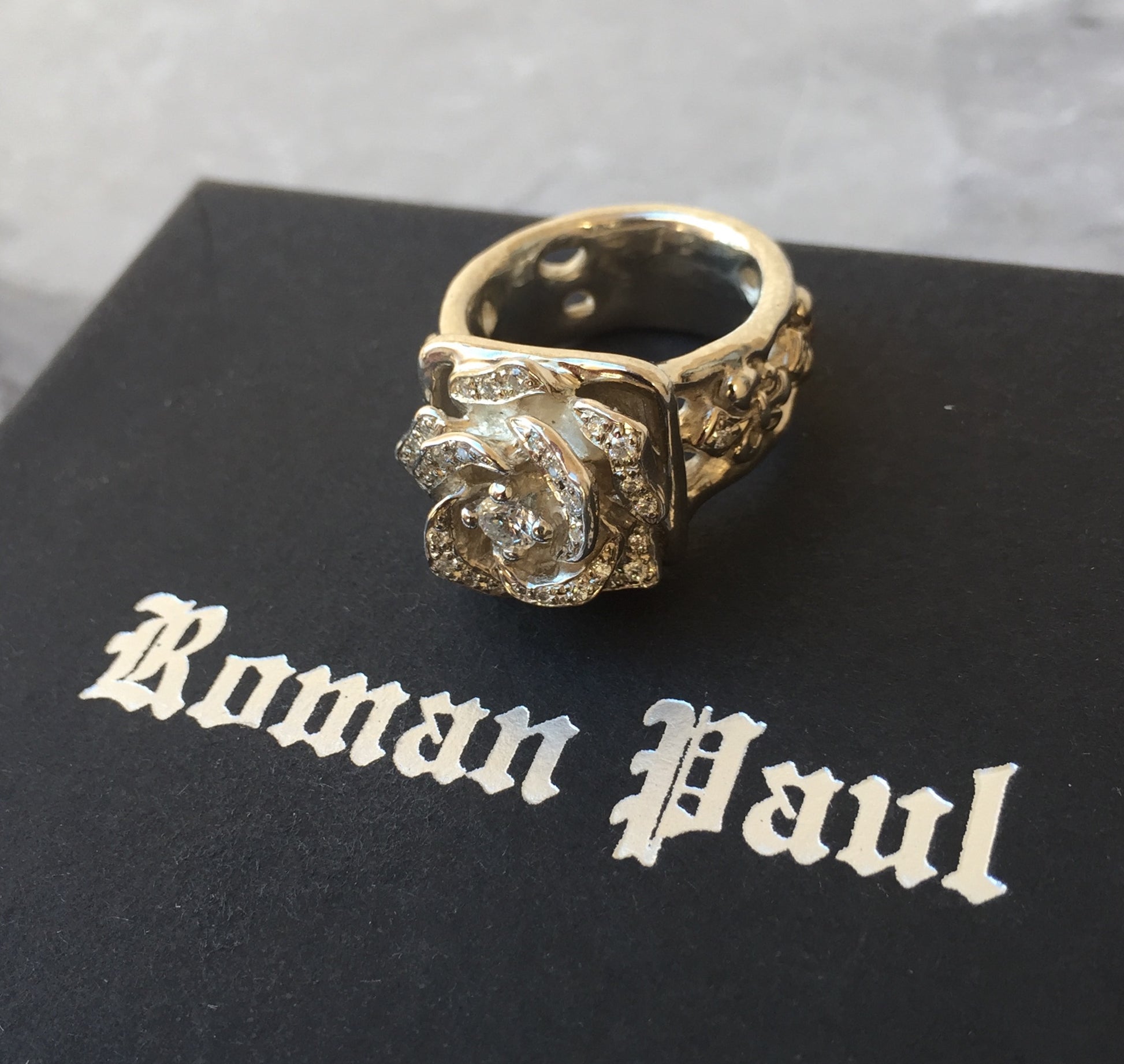 Ring - Diamond White Rose