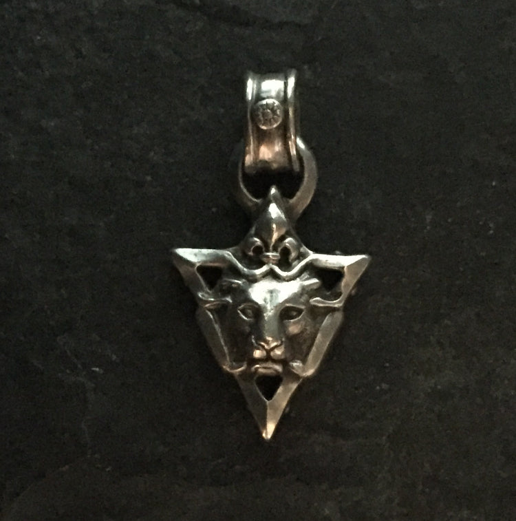 Lion Pyramid pendant with Fleur de LIs & Sun