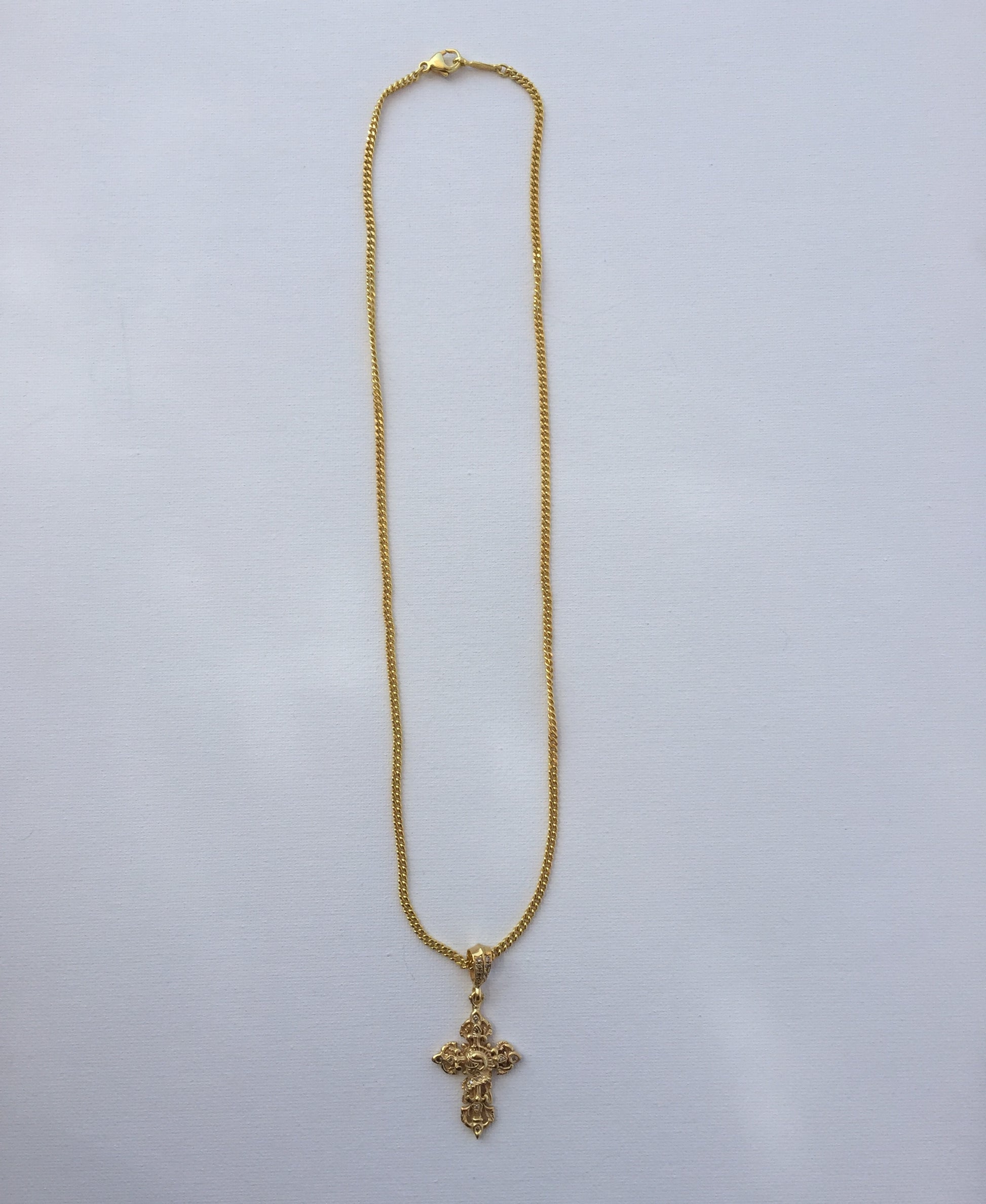 Ornament Knight Cross With Diamonds by Roman Paul in Sterling Silver