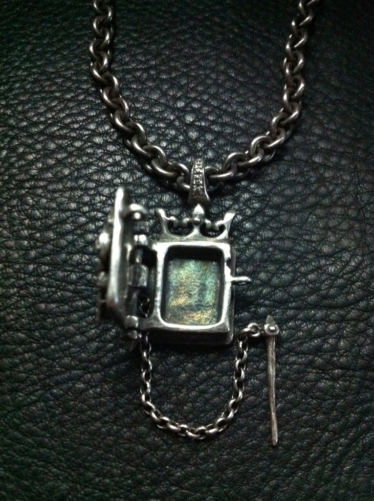 Necklace - Silver Fleur De Lis Locket Book