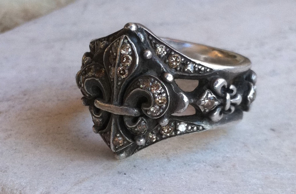 Fleur De Lis Diamond Ring