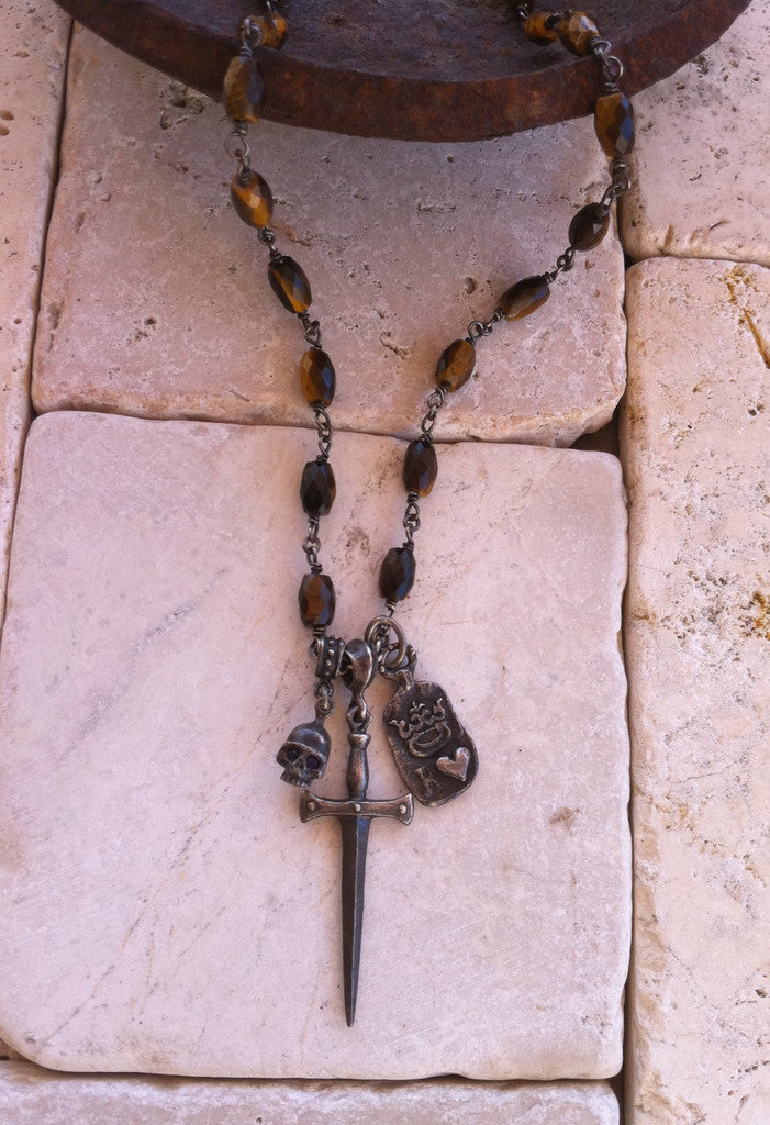 Necklace - Sterling Silver Triple Charm