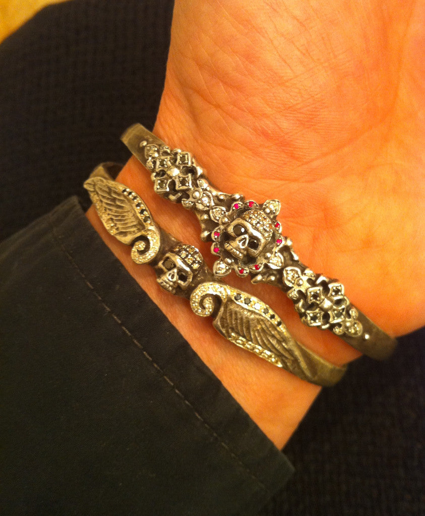 Sterling Silver Skull Cuff