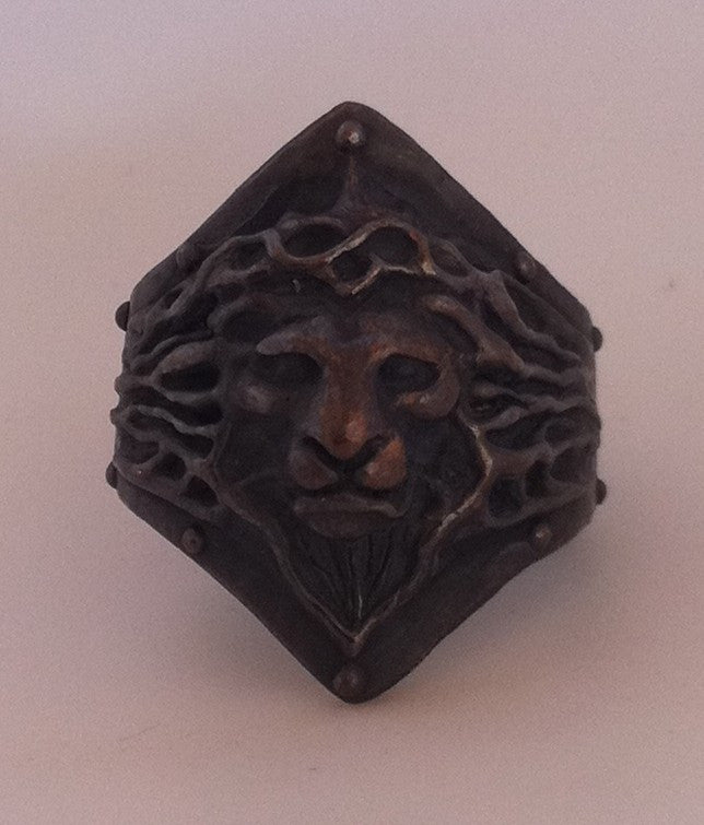 Sterling Silver Lion Head Ring