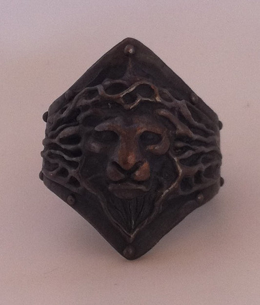 Sterling Silver Lion Head Ring