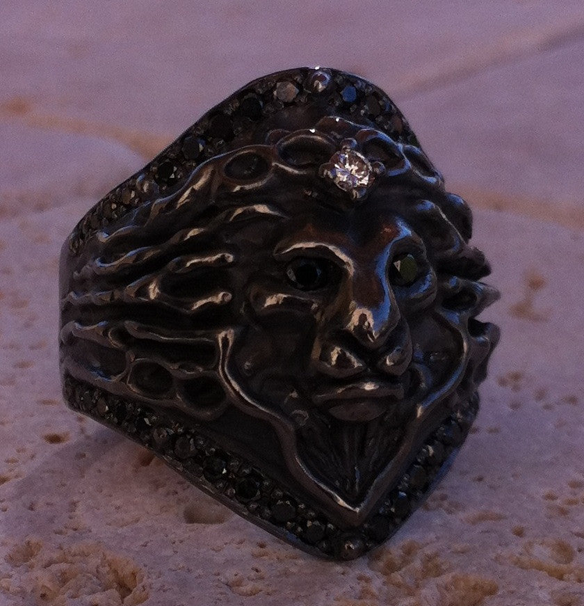 Ring - Sterling Silver Diamond Lion by Roman Paul