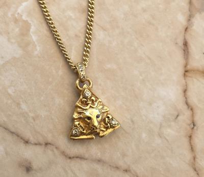 Necklace - Lion Face Piramide by Roman Paul