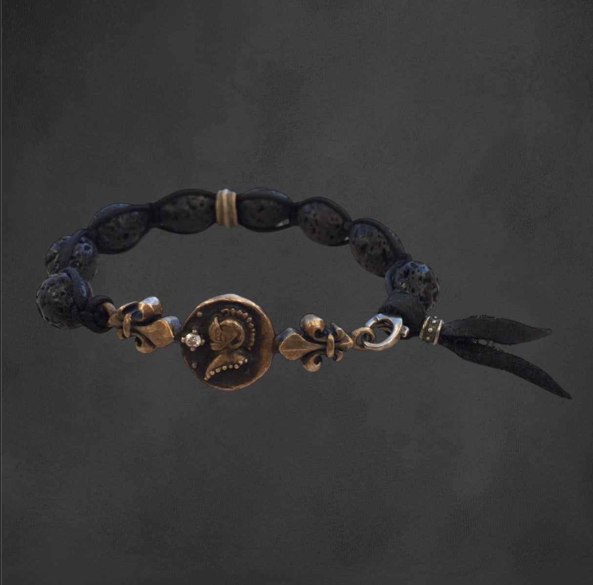 Bracelet - Bronze Knight Helmet Designer Art