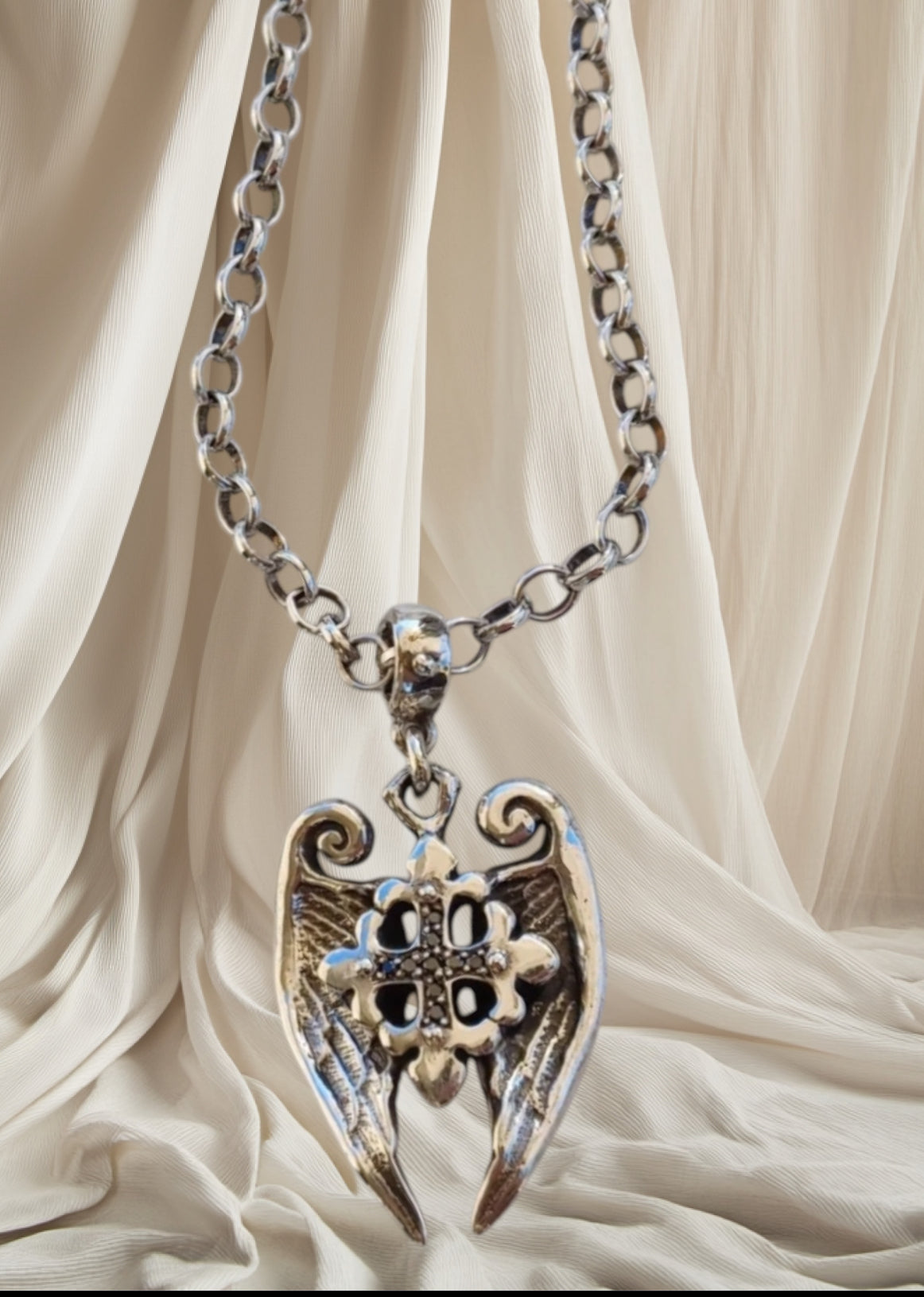 Necklace - Angel Wings FDL Cross