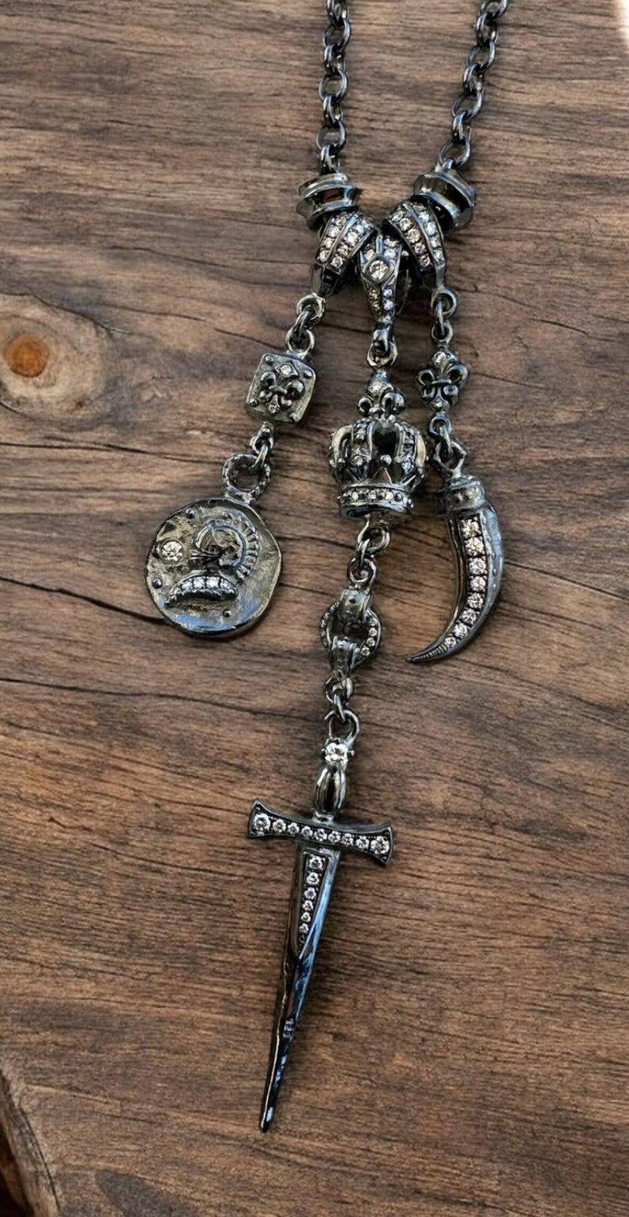 Roman Paul Diamond Multi-Charm Necklace