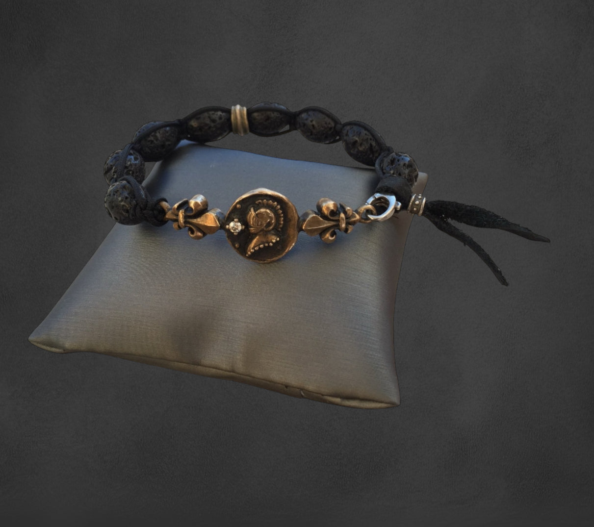 Bracelet - Bronze Knight Helmet Designer Art