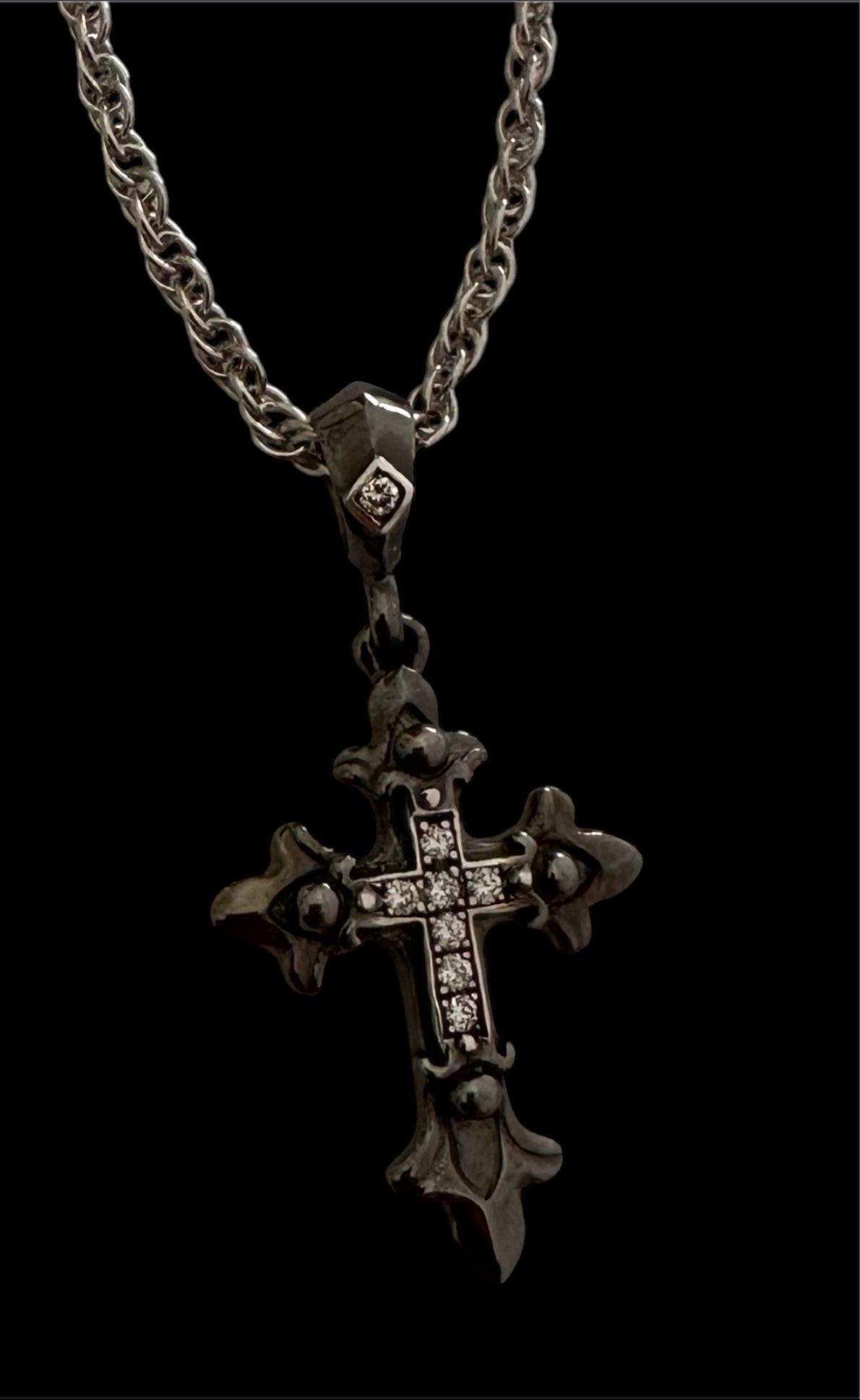 Double Fleur de Lis Cross