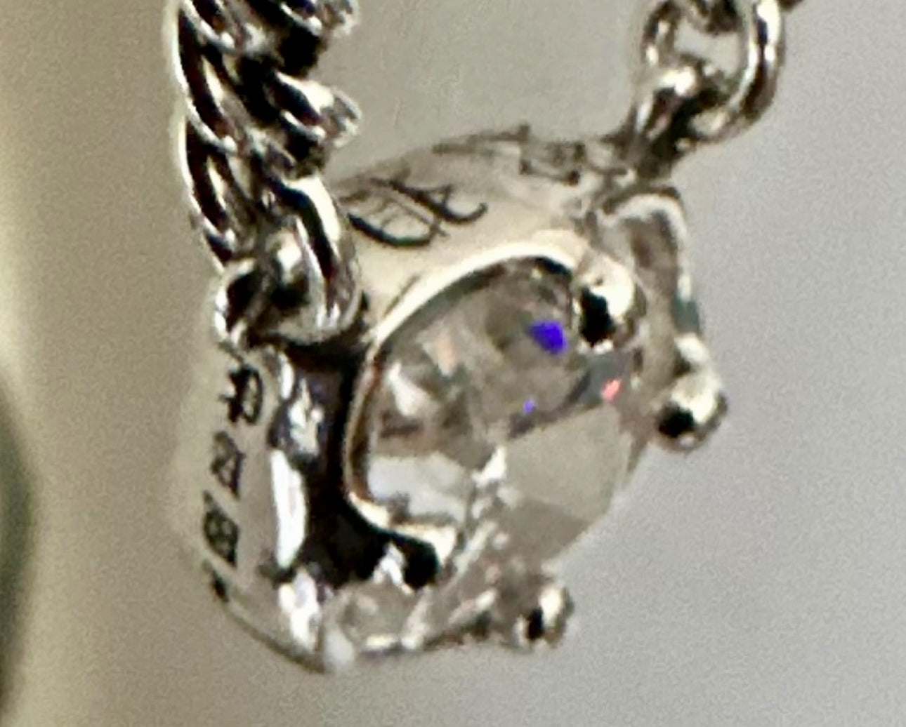Roman Paul Gothic Frame Necklace

Sterling Silver with Princess-Cut Diamond-Look CZ (10 mm)