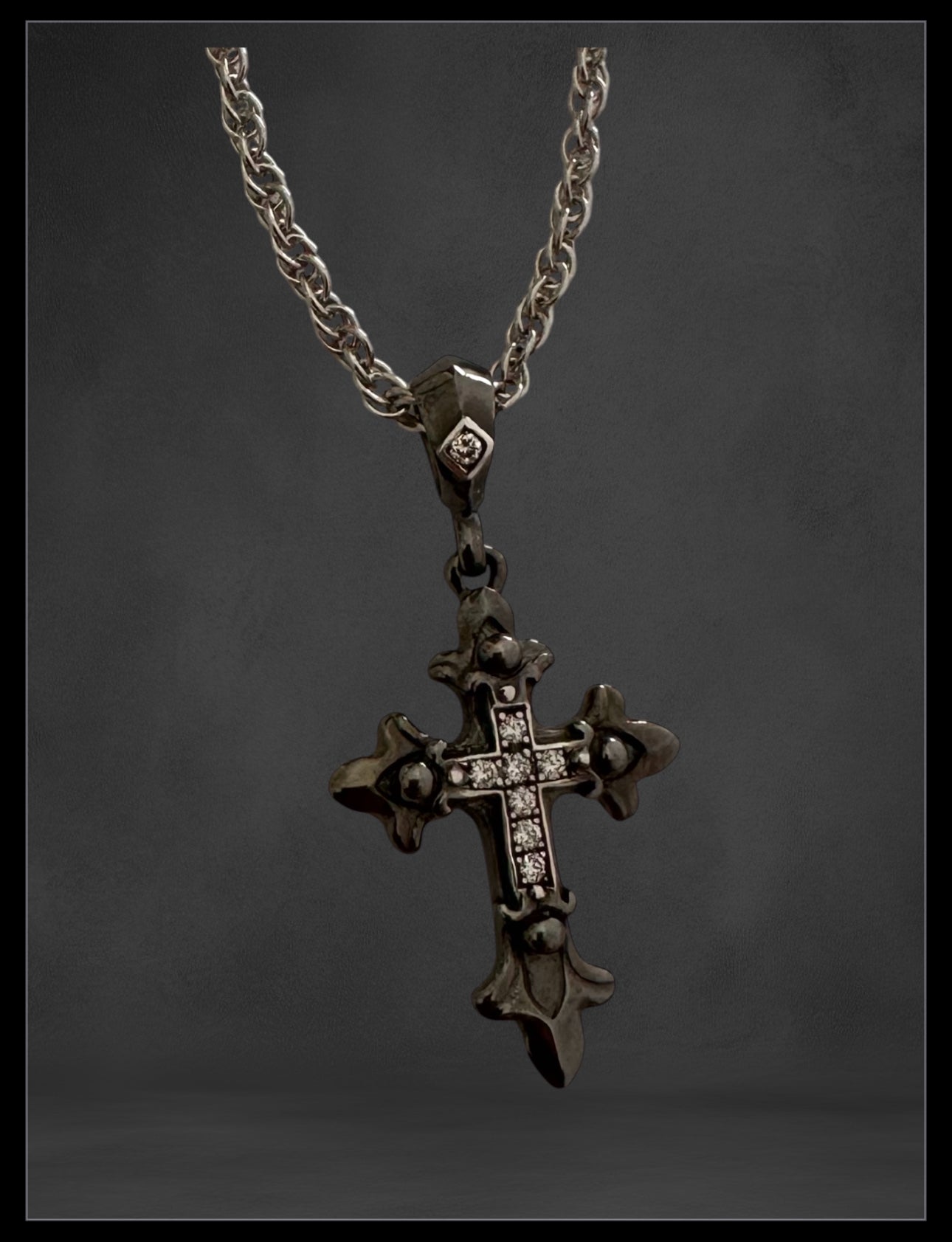 Double Fleur de Lis Cross