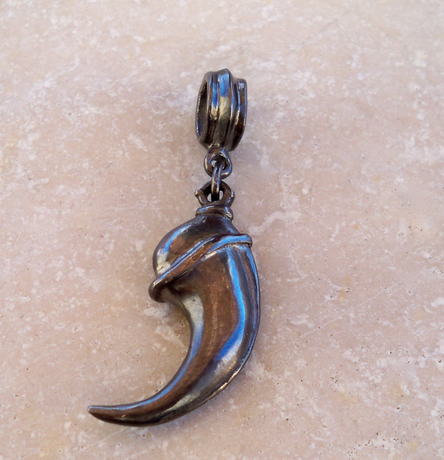 Sterling Silver Cougar Claw Pendant by Roman Paul