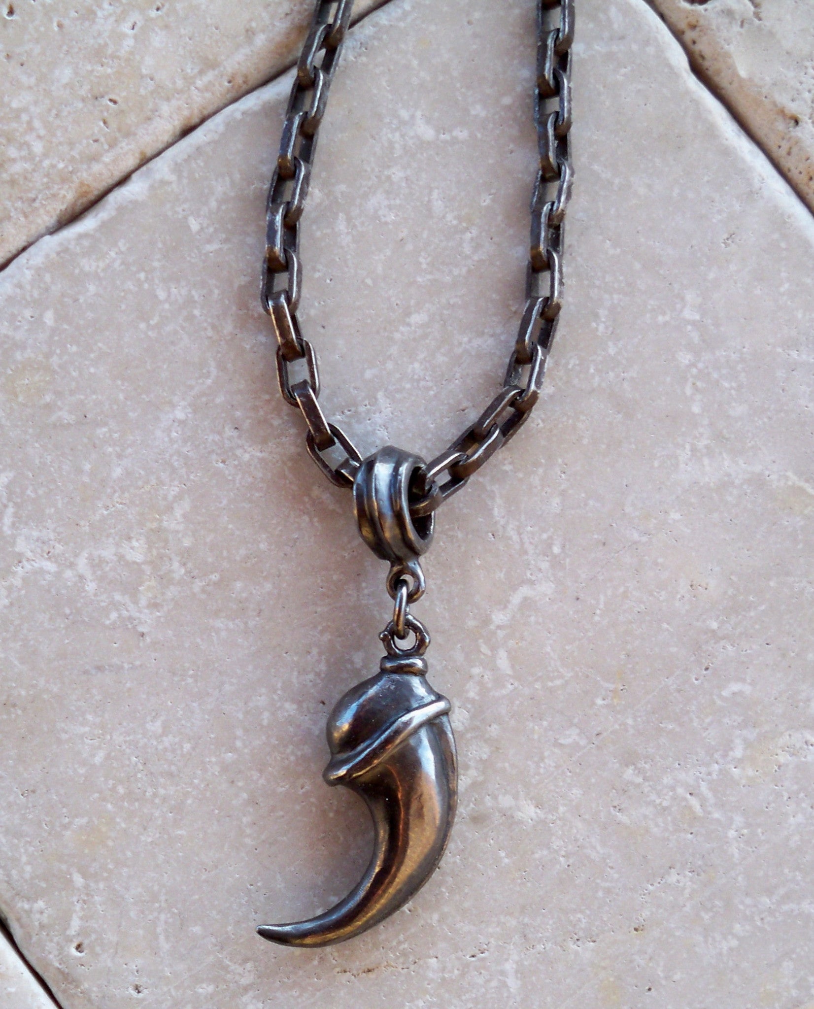 Necklace - Sterling Silver Cougar Claw by Roman Paul