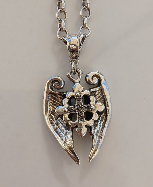 Necklace - Angel Wings FDL Cross