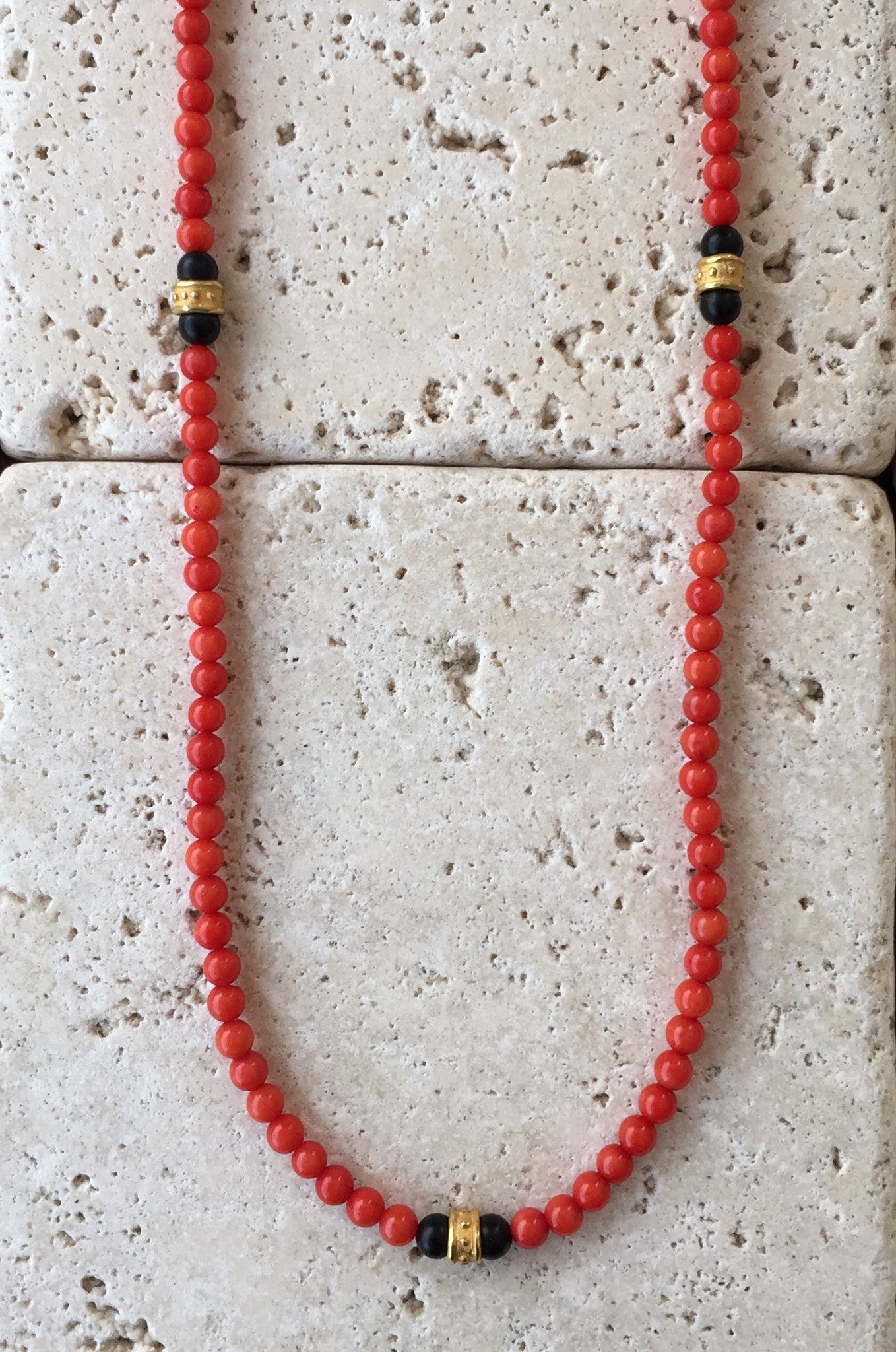Red Coral Necklace by Roman Paul
