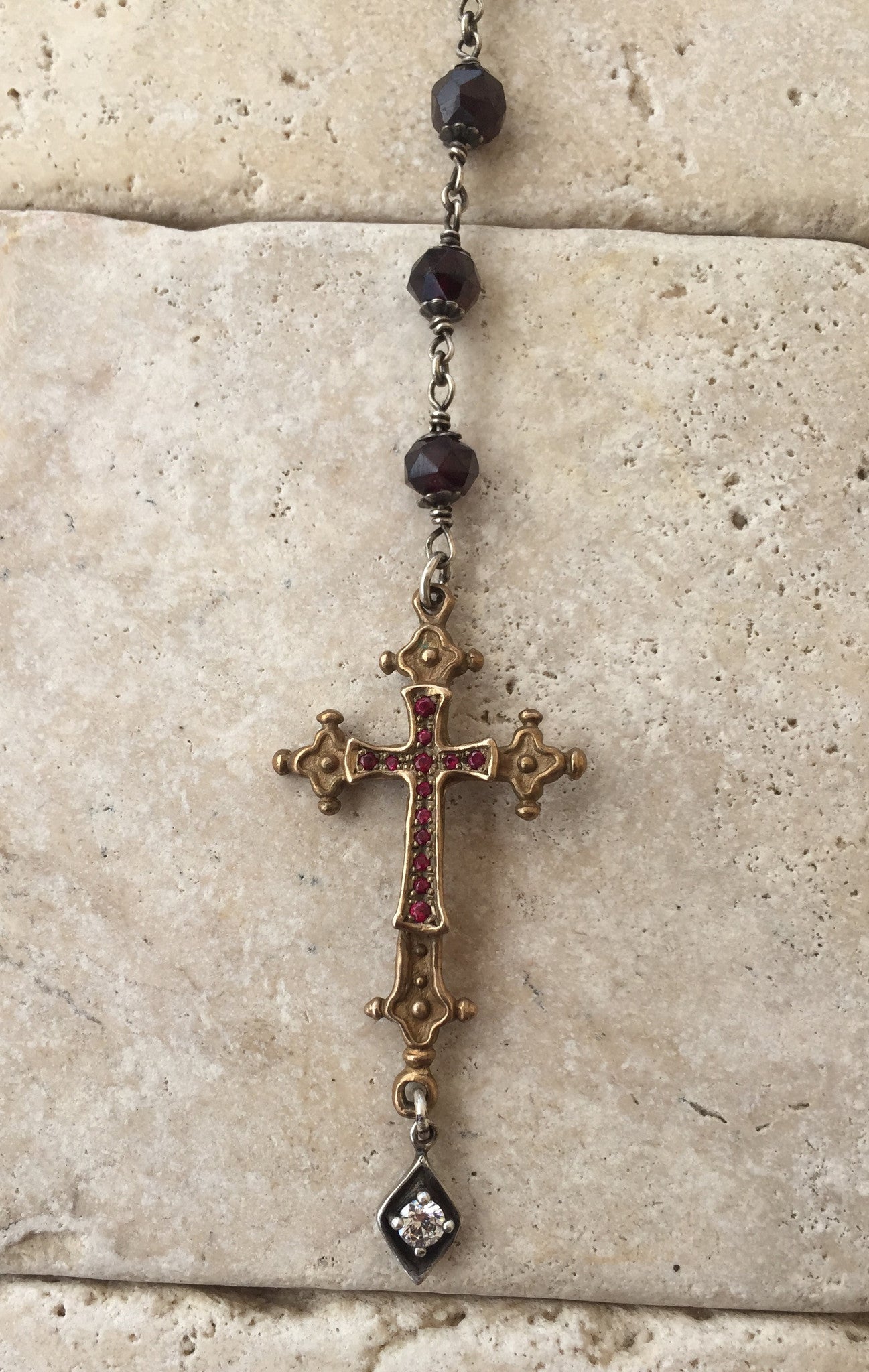 Rosary Necklace Bronze by Roman Paul