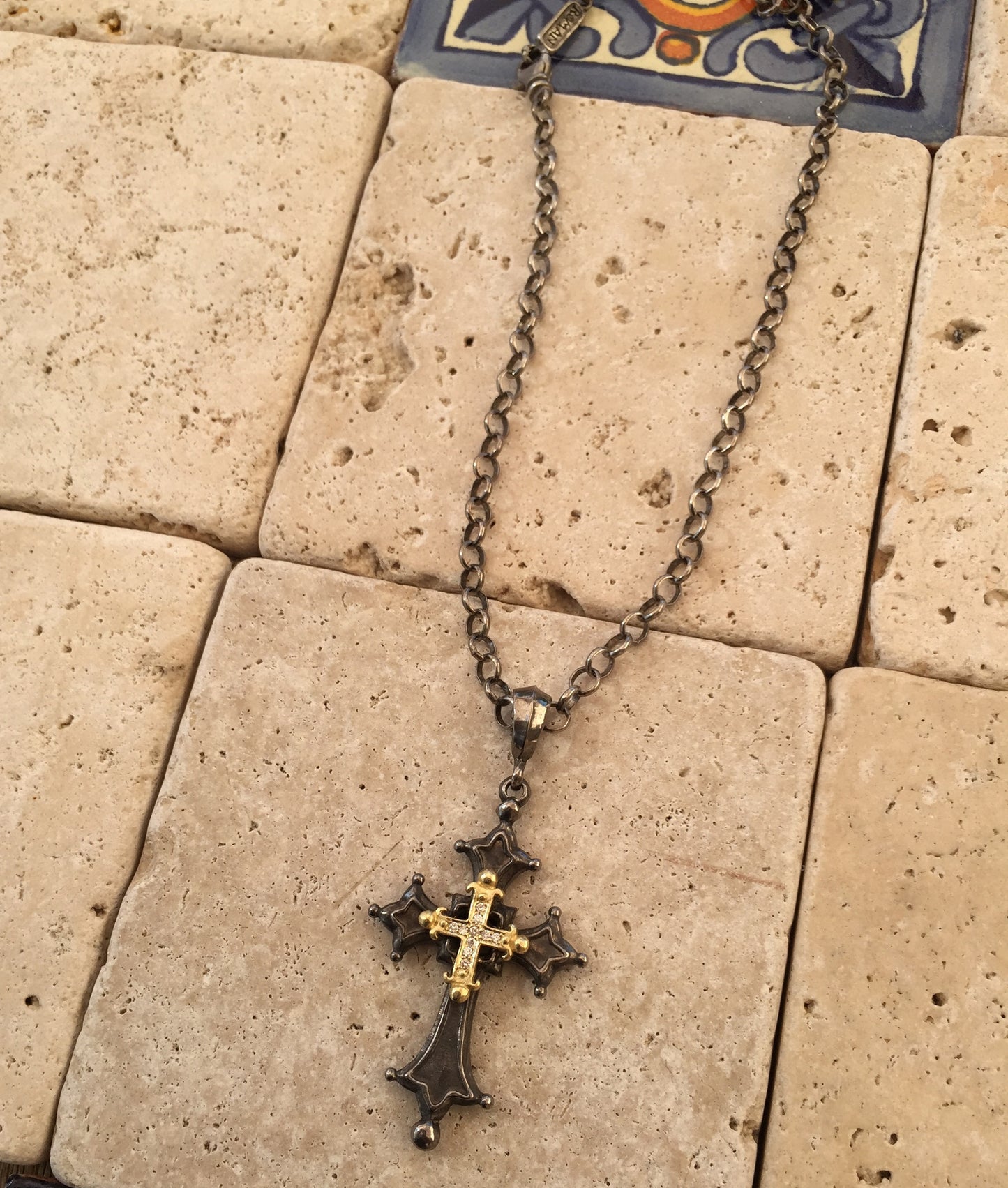 Cross - Necklace & Gold Diamond Cross