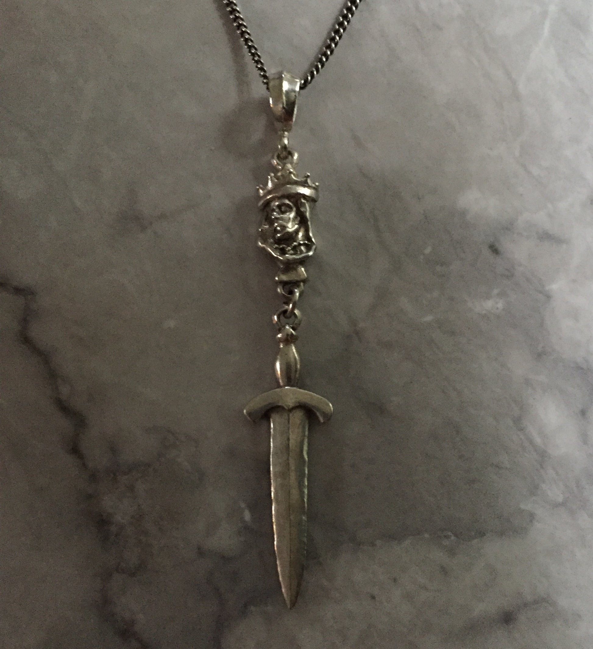 Silver King Sword Necklace by Roman Paul