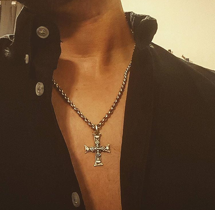 Sterling Silver Layered Cross Pendant