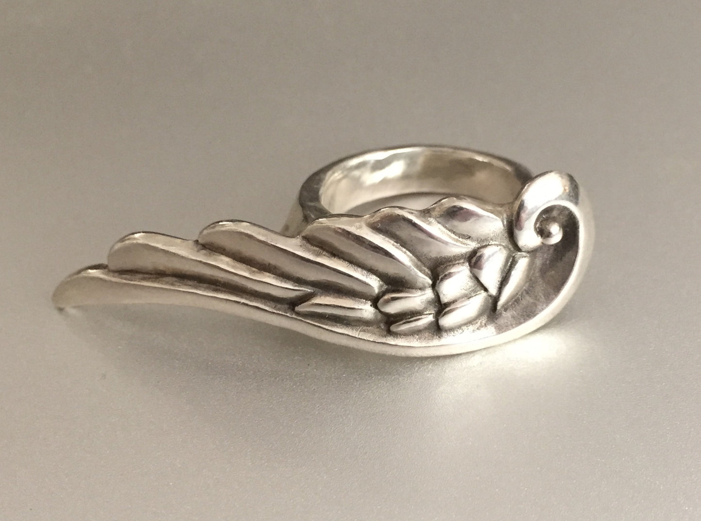 Ring - Silver Silver Ring with Swirl by Roman Paul