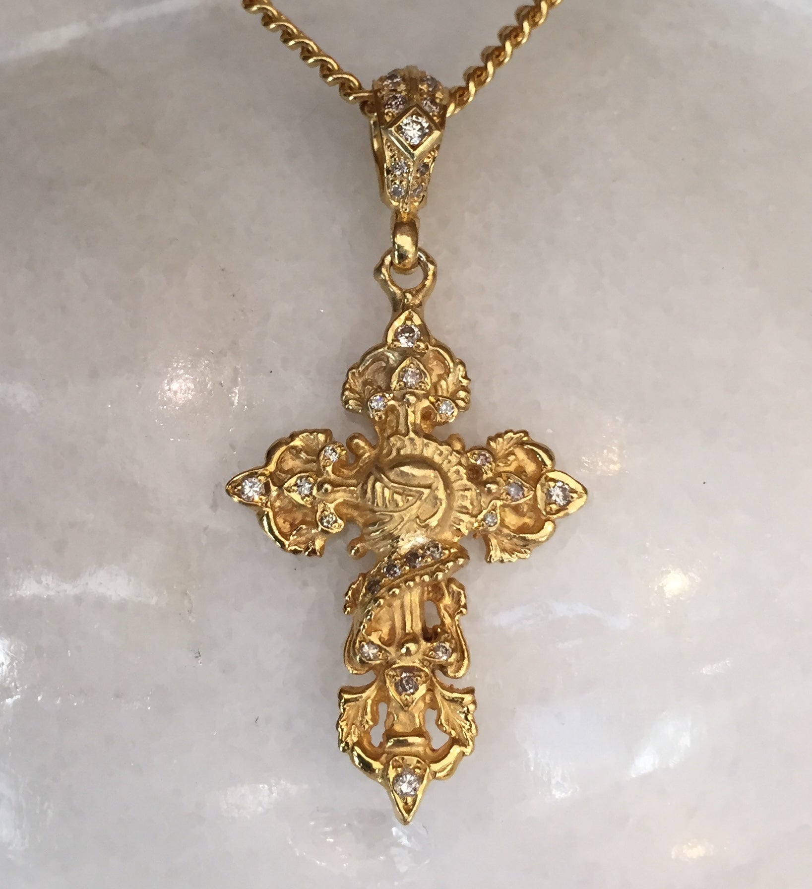 Ornament Knight Cross With Diamonds by Roman Paul