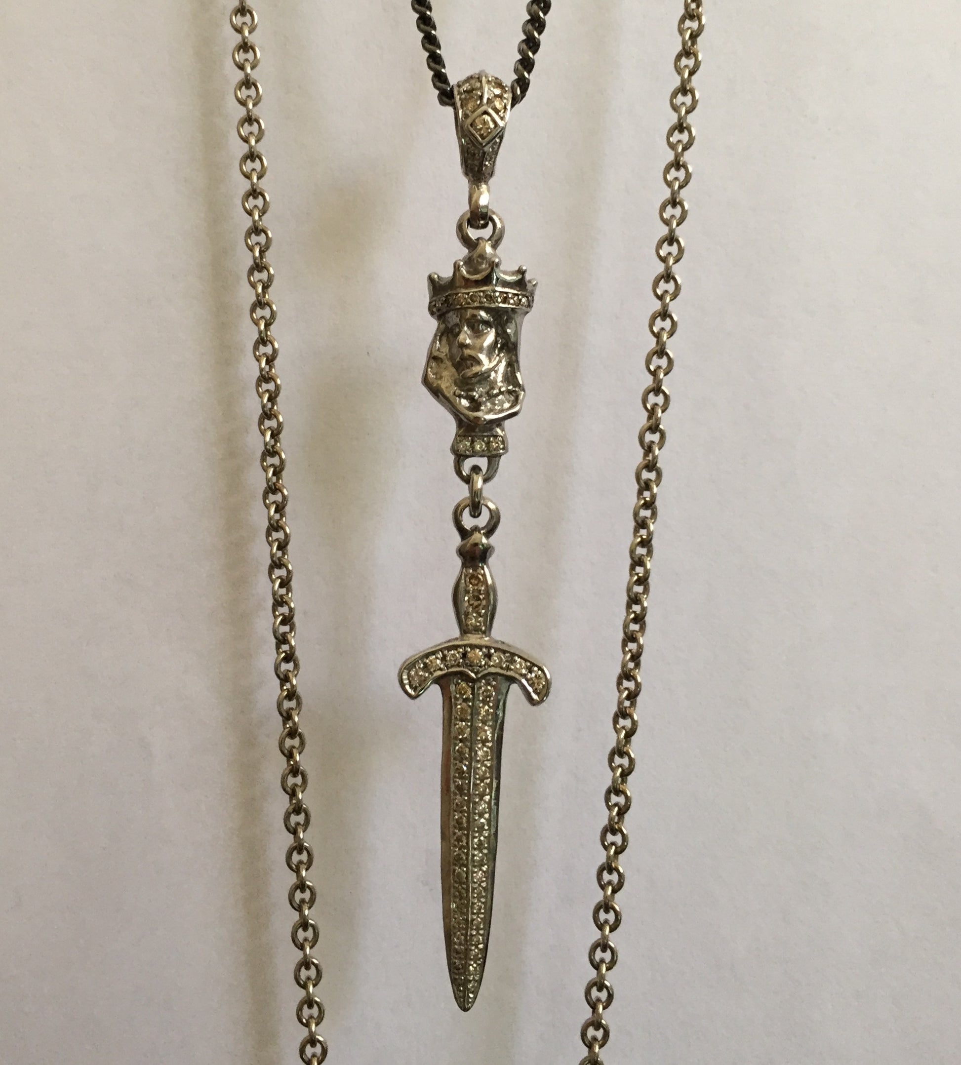 Necklace - King with Sword by Roman Paul