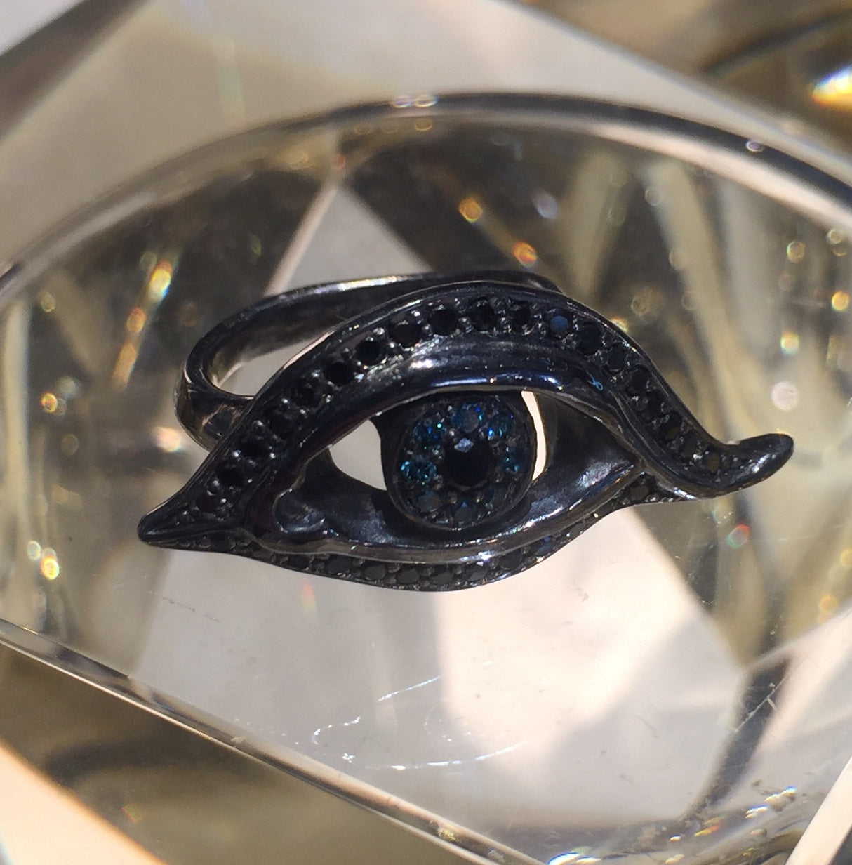 Ring - Silver platinum plated Diamond Fashion Eye by Roman Paul