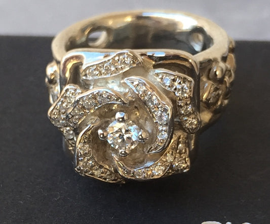 Ring - Diamond White Rose by Roman Paul Jewelry